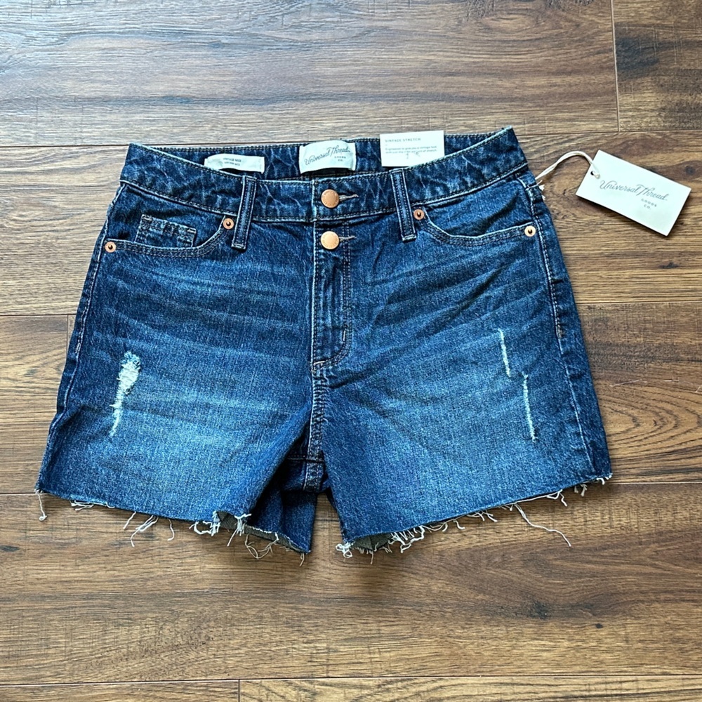 Universal Thread Women’s High-Rise Vintage Stretch Midi Shorts Size 2 NWT